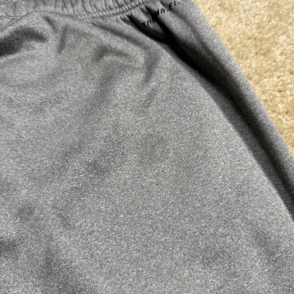 Nike Sweatpant Mens Large Gray Therma Fit Straight Leg Fleece Lined Workout Gym